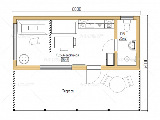 Классик 21 с террасой
